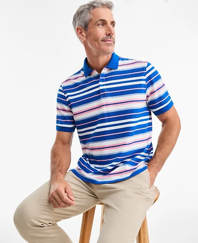 Club Room Men's Daniel Stripe Pique Polo Shirt, Macy's Exclusive