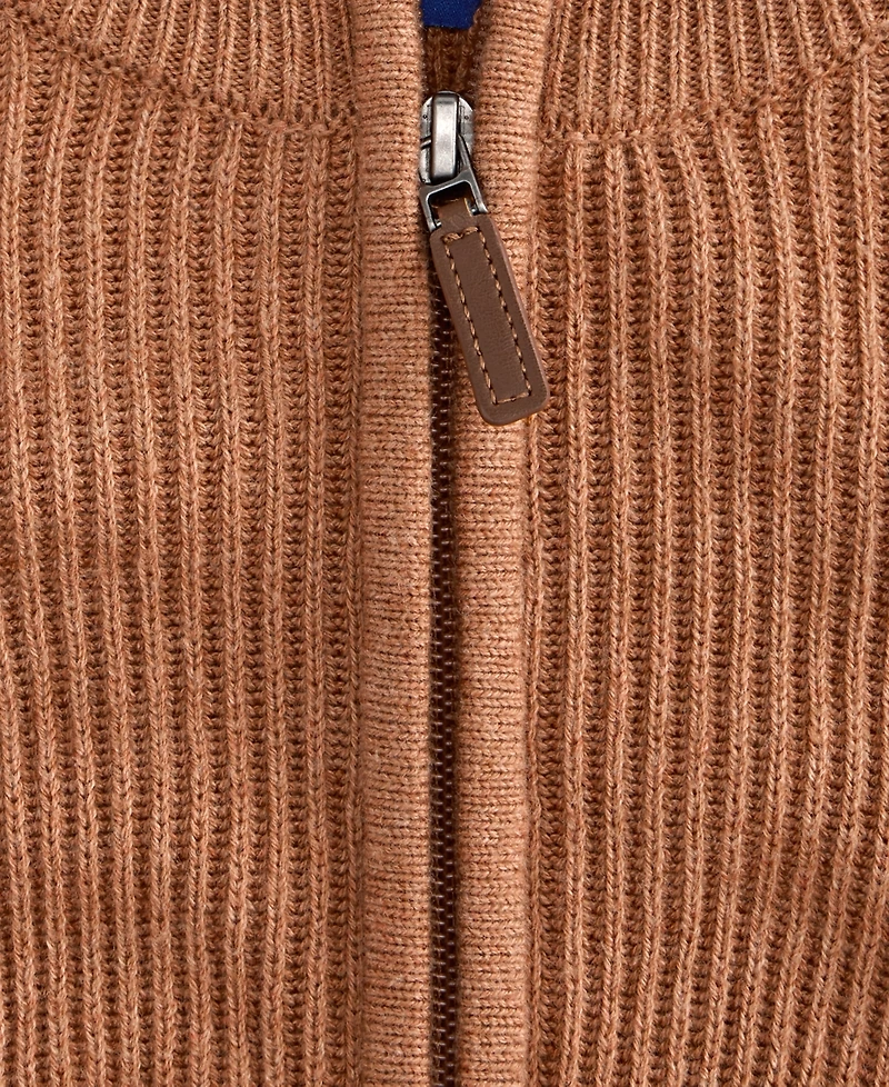 Club Room Men's Cotton Refined Cardigan Stitch Quarter-Zip Sweater, Macy's Exclusive