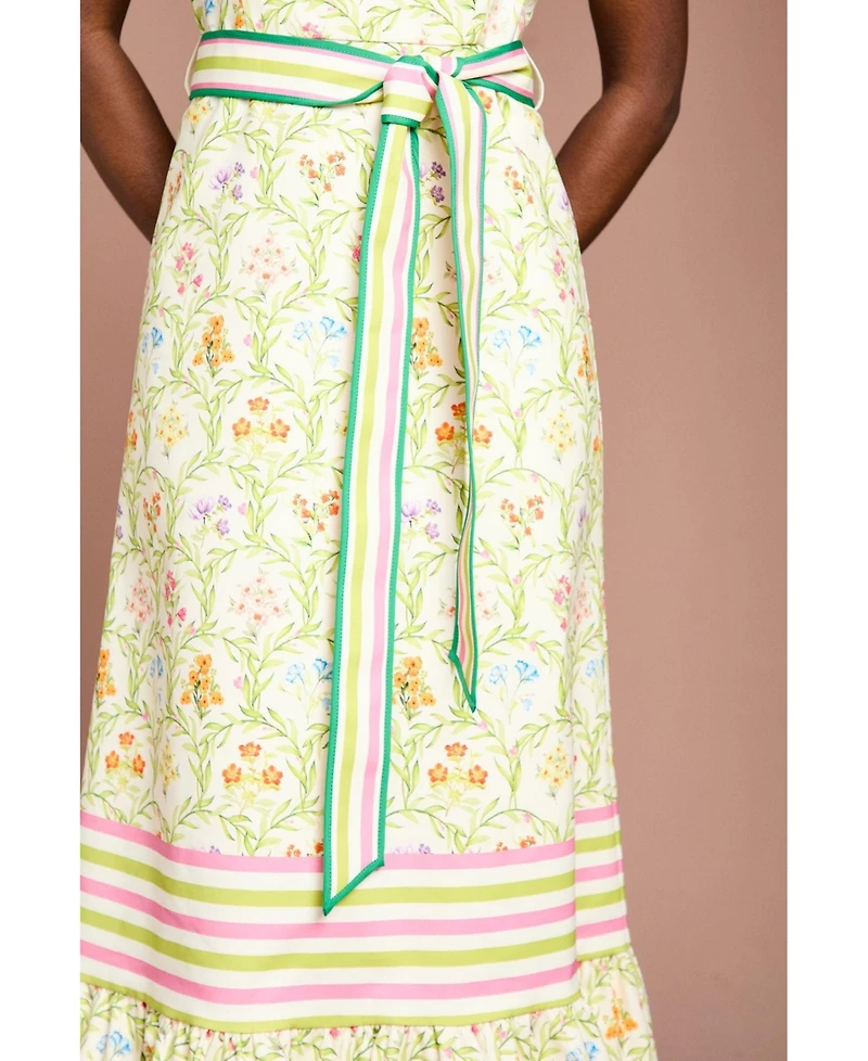 Coast Women's Printed Ruffle Midi Dress
