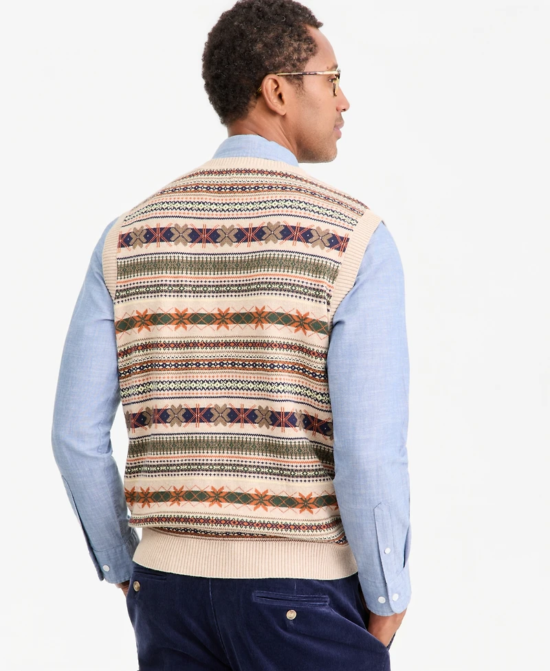 Club Room Men's Cotton Fair Isle Sweater Vest, Macy's Exclusive