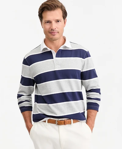 Club Room Men's Stripe Long-Sleeve Rugby Shirt, Macy's Exclusive