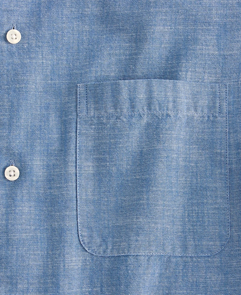 Club Room Men's Cotton Chambray Short-Sleeve Camp Shirt, Macy's Exclusive