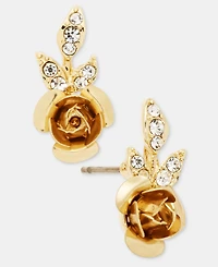 lonna & lilly Pave Flower Stud Earrings