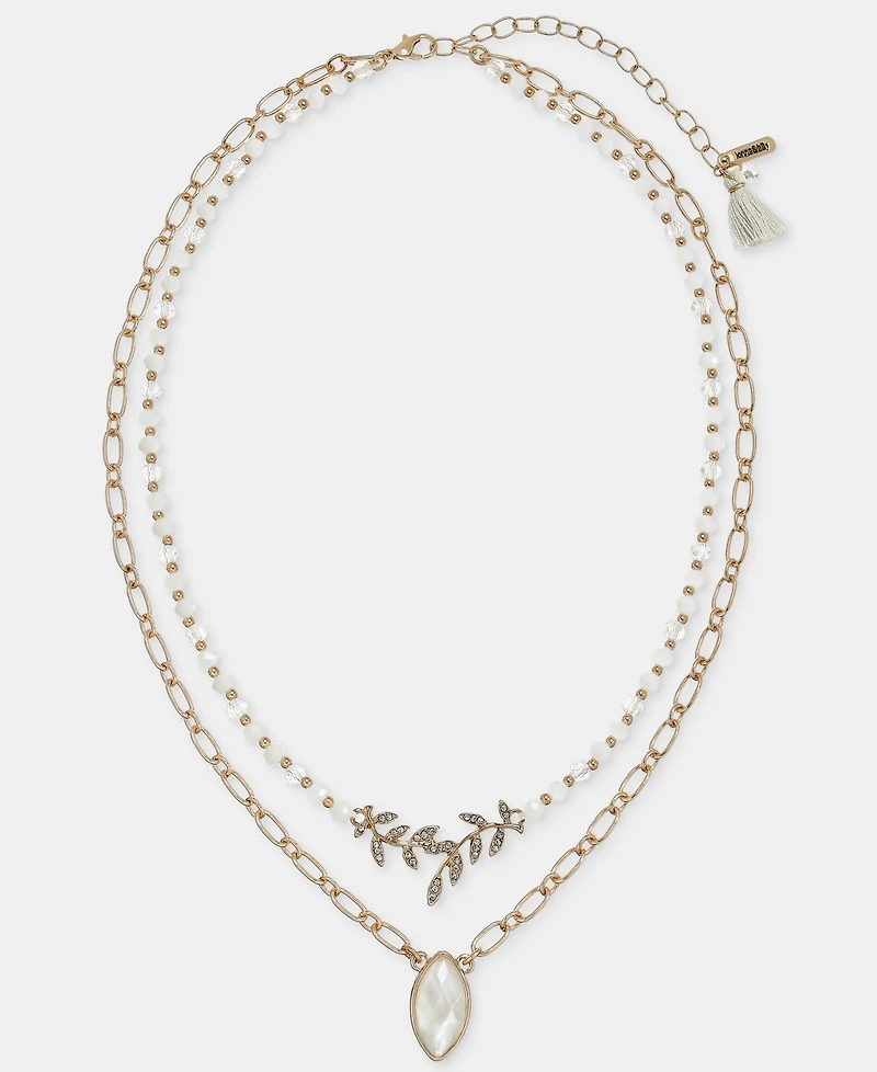 Lonna & Lilly Stone & Bead Layered Pendant Necklace, 16" + 3" extender