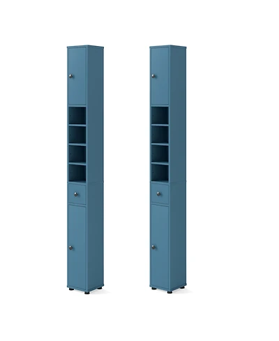 Costway Slim Bathroom Tall Cabinet with 2 Doors