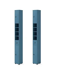 Costway Slim Bathroom Tall Cabinet with 2 Doors