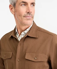 Club Room Men's Cotton Heavy Twill Overshirt, Macy's Exclusive