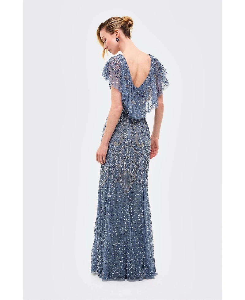 Beauut Women's Embellished Sequin Maxi Gown