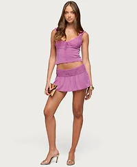 Edikted Women's Vessa Lacey Mini Skort