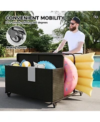 gaomon All-Weather Outdoor Wicker Rattan Pool Storage Basket