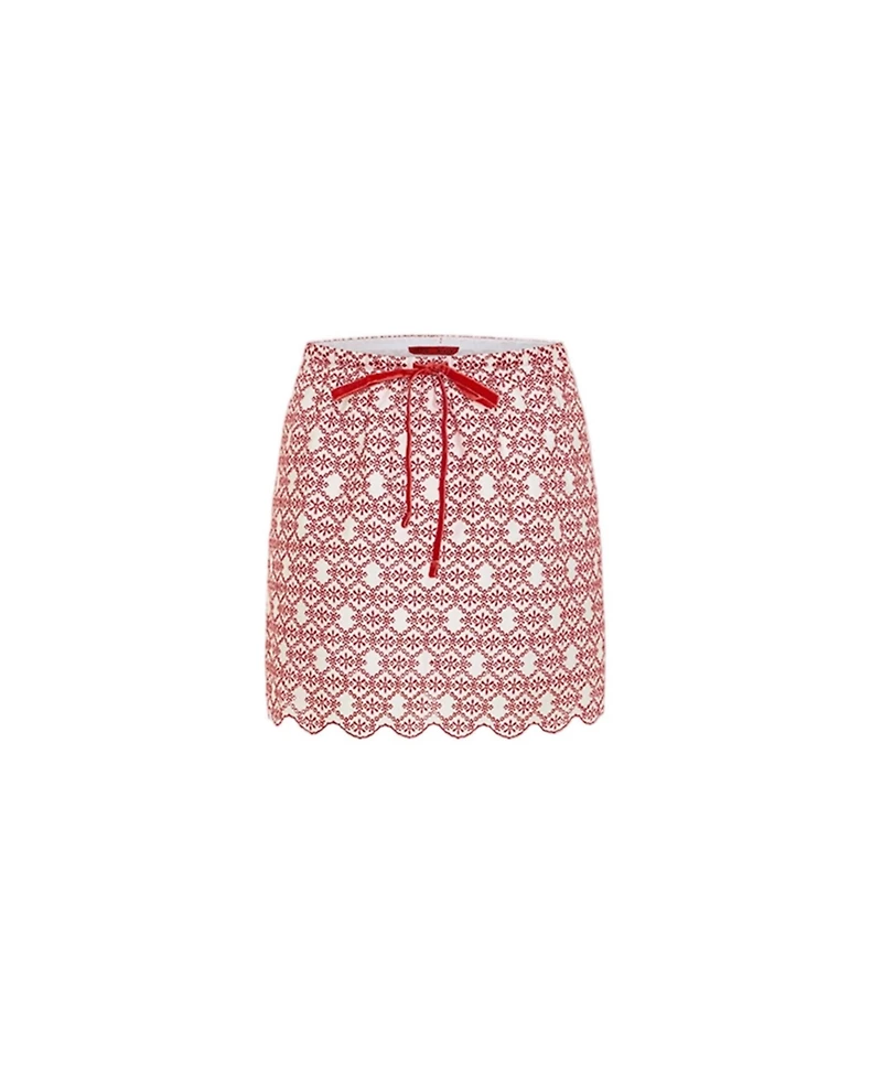 Pcfg Women's The Broderie Anglaise Edit Mini Skirt with Embroidery