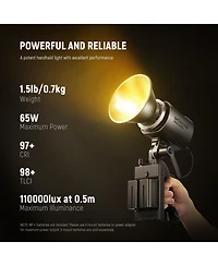 Neewer MS60B Led Video Light with 65W, 40000lux, 2700K-6500K