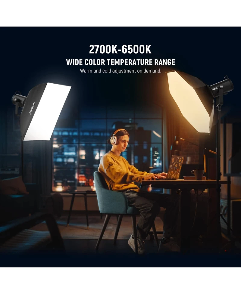 Neewer CB200B Led Video Light with 210W, 90000Lux, 2700K-6500K
