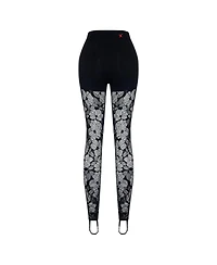Pcfg Women's The Party Edit Lace Leggings with Built Ribbed Shorts
