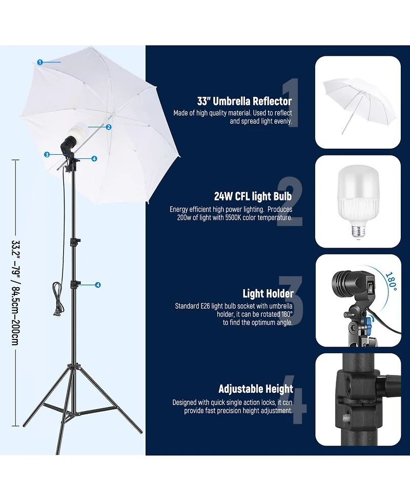 Neewer Softbox with 60cm, 800W, 24W
