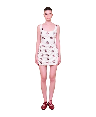 Pcfg Women's The Broderie Anglaise Edit Asymmetric Embroidered Mini Dress