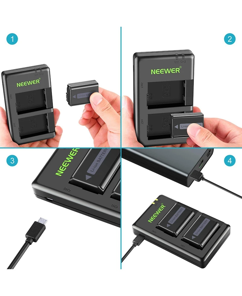 Neewer Np-FW50 Camera Battery and Charging Accessory for select Sony Np-f-series devices