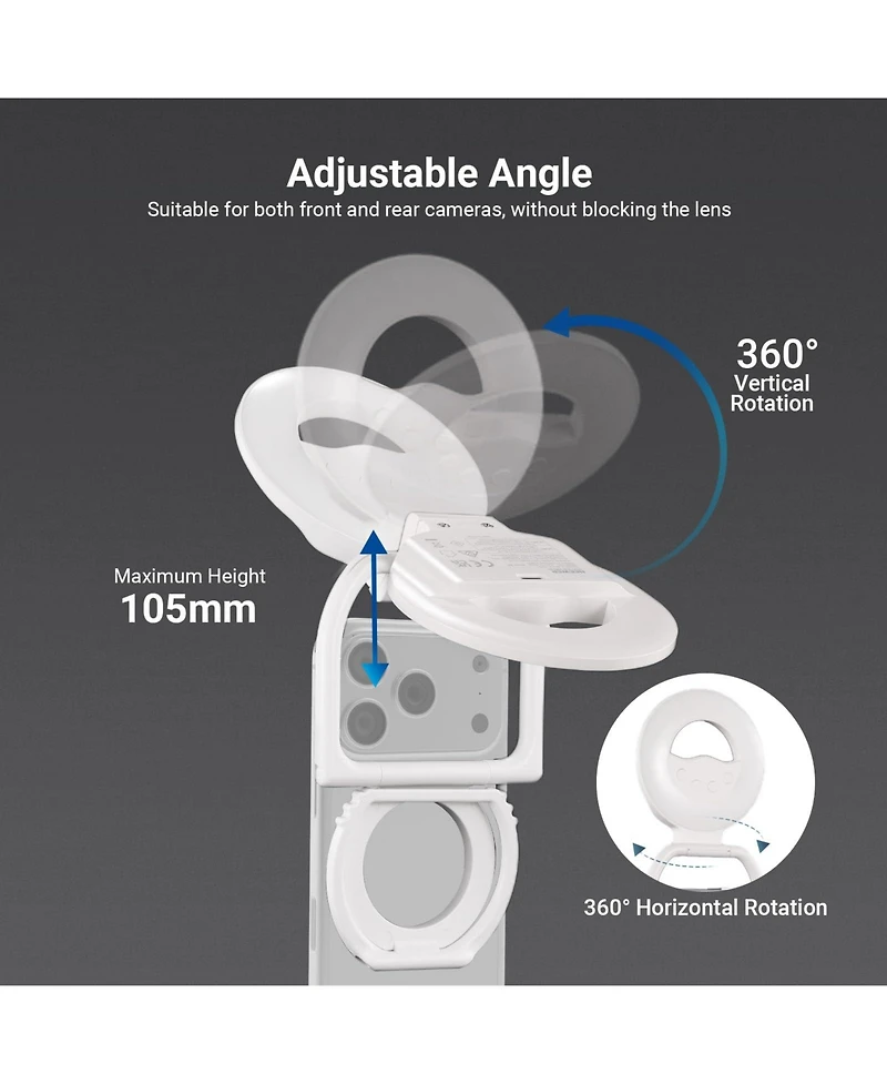 Neewer N35 Ring Light with 4W, 800mAh, CRI80 for select iPhone models