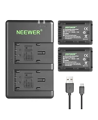 Neewer Vw-VBT190 Camera Battery and Charging Accessory with 1950 mAh for Panasonic Hc-V110 V130 V160 V180 Hc-V201 V210 V250