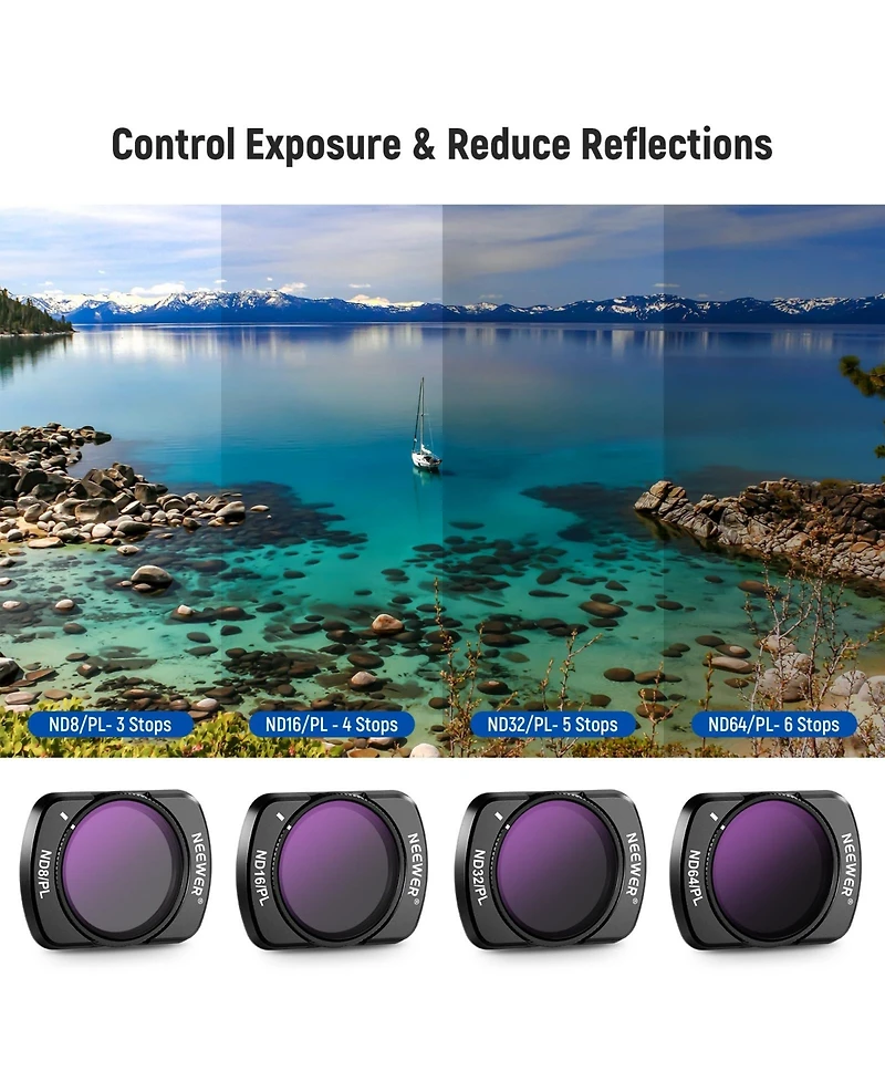 Neewer Fl-B07 Camera Lens Accessory with ND8, ND16, ND32 for Dji Osmo Pocket 3