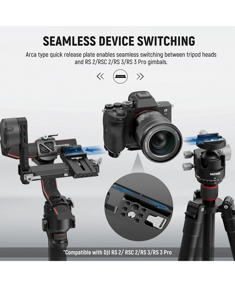 Neewer A7R Camera Mounting Accessory for Sony Alpha Dji RS2 RSC2 RS3 Pro Gimbal