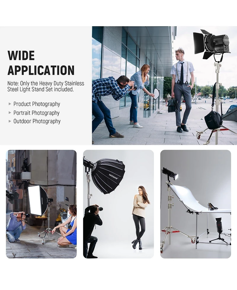 Neewer ST240SS Photography Light Stand with 7.9ft, 240cm, 77lb