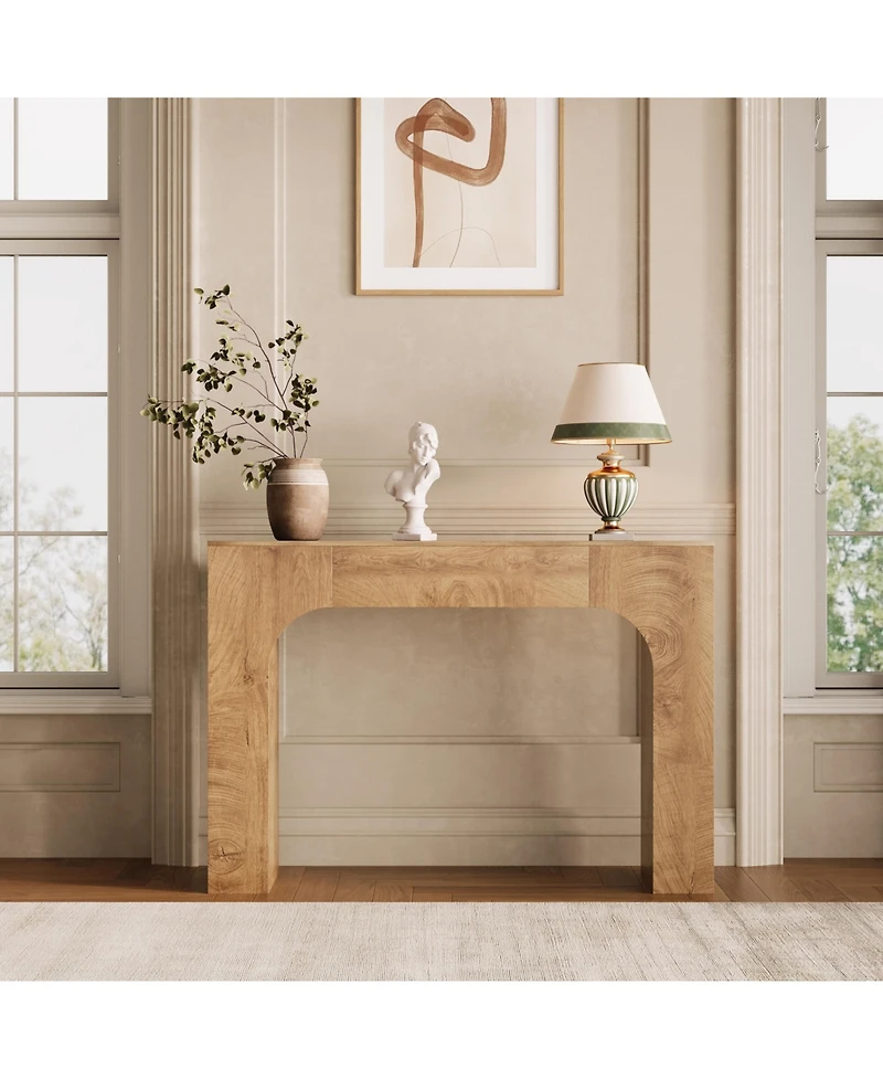 homfan 47 Inch Slim Farmhouse Console Table, Narrow Wooden Entryway Table, Space-Saving Hallway Furniture, Ideal Behind Sofa or in Foyer