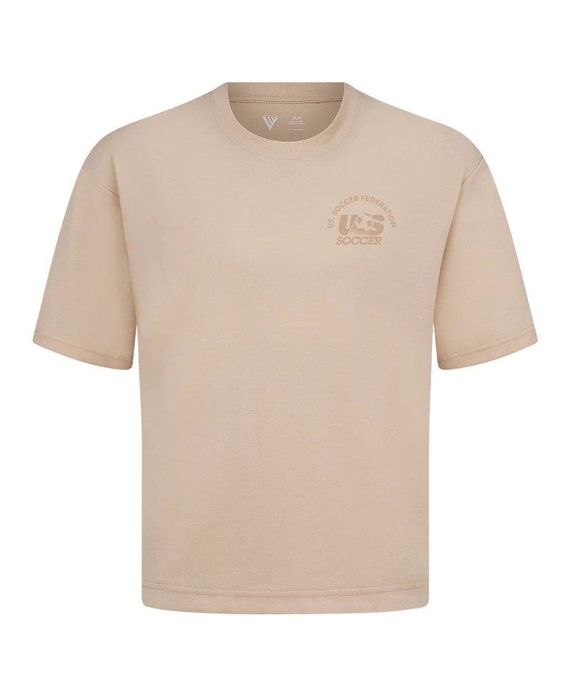 LevelWear Men's Khaki Usmnt Luxe Signature Knit Transit Tonal T-Shirt