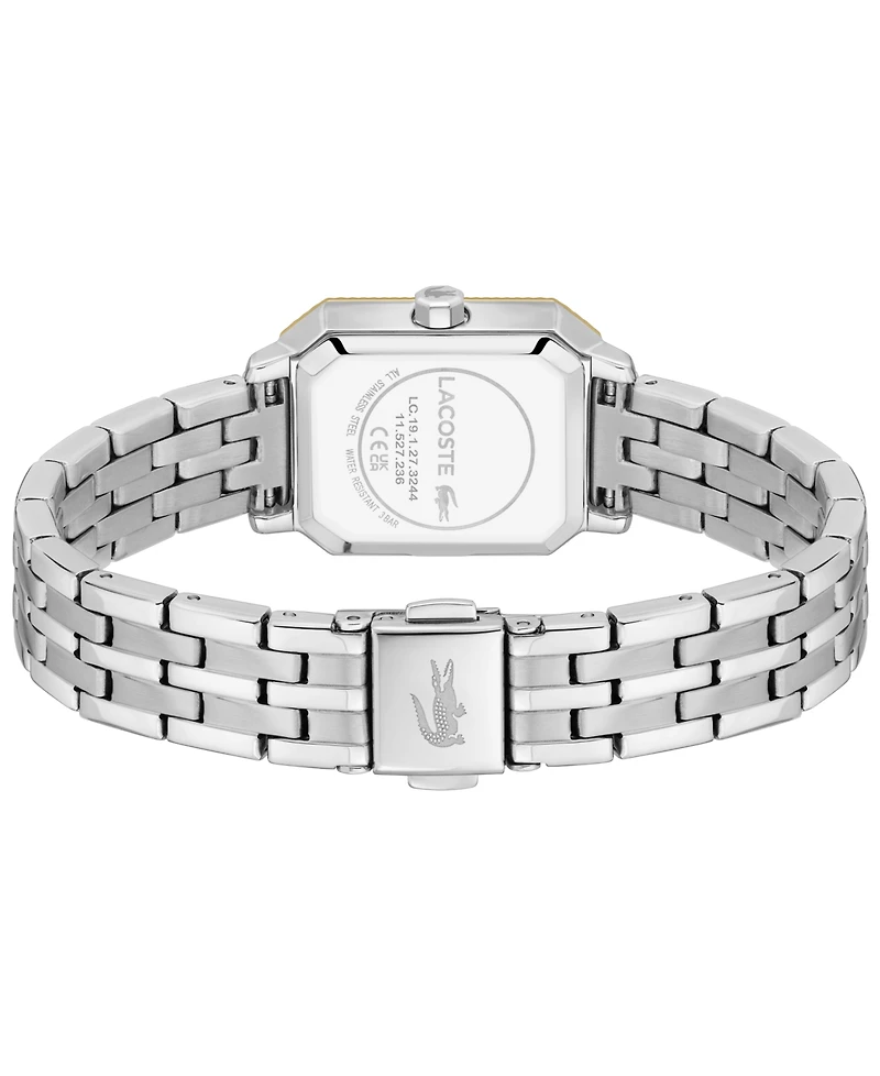 Lacoste Women's Quartz Parisienne Silver-Tone Stainless Steel Bracelet Watch 22.8mm