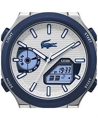 Lacoste Men's Quartz LC33 Blue Silicone Strap Watch 44.8mm