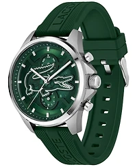 Lacoste Men's Quartz Arthor Green Silicone Strap Watch 43mm