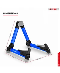 5 core Guitar Stand Adjustable A Frame Shape w Rubber Pad Arms Supports Acoustic Electric Bass