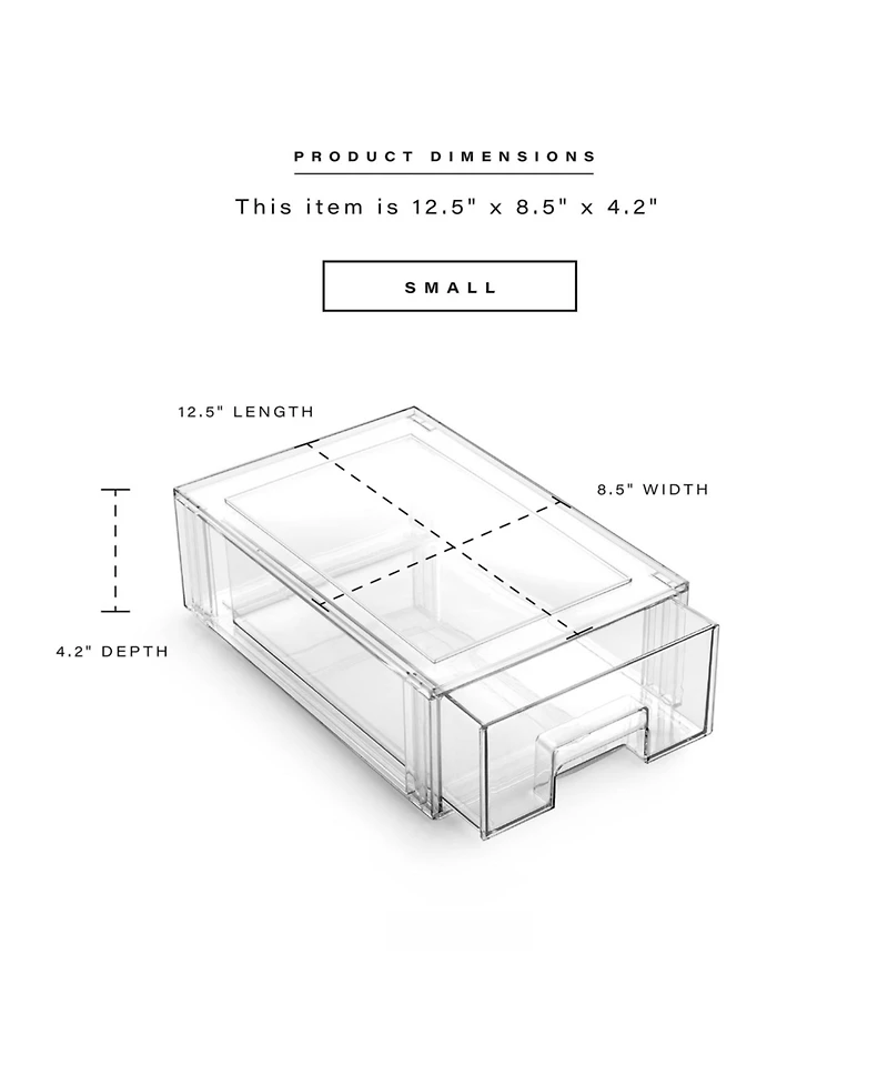 Xdovet Stackable Storage Drawers Bathroom Organizer Cabinet