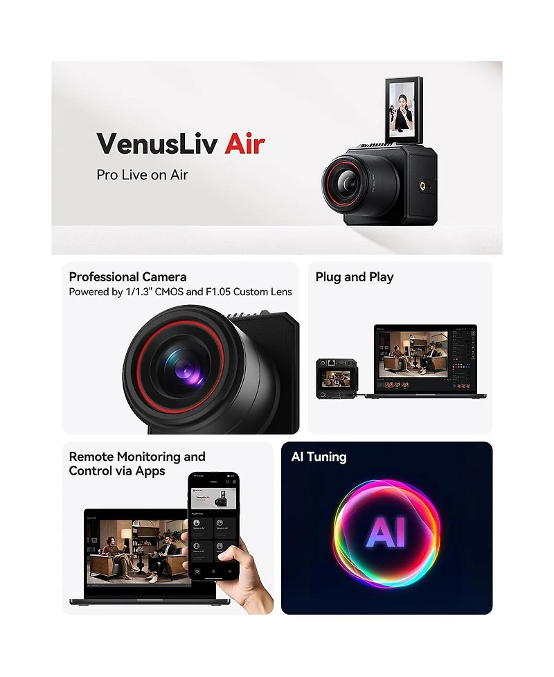 Hollyland VenusLiv Air Wireless Livestream Camera