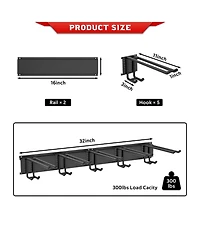 Xdovet Ski Rack Wall Mounted Organizer 10 Pairs Holder