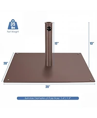 Clihome Patio Umbrella Base Stand with 4 Adjustable Footpads
