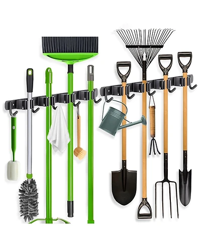 Xdovet Broom Holder Wall Mount Mop Hanger Organizer Stainless Steel