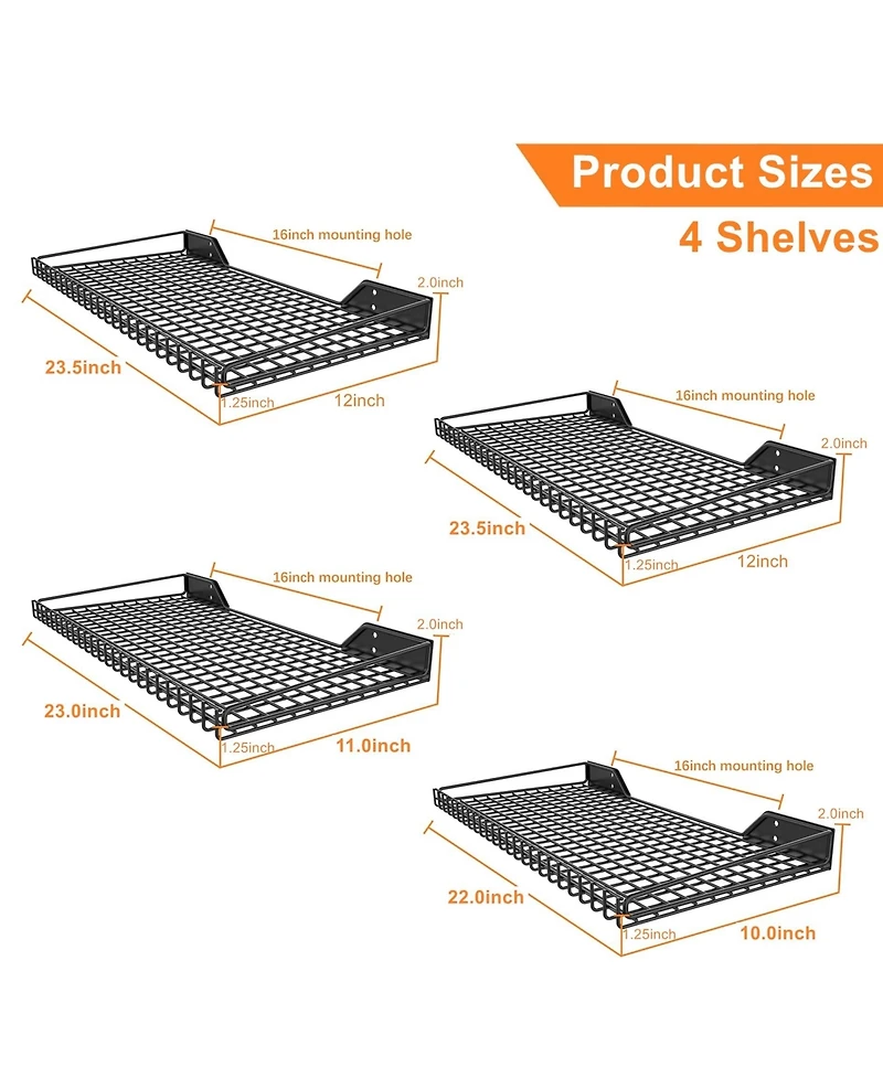 Xdovet Wall mounted storage racks suitable for closets and laundry rooms