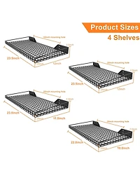 Xdovet Wall mounted storage racks suitable for closets and laundry rooms