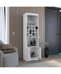 Flynama Freestanding 5 Tier Bar Cabinet Wine Liquor Storage 12 Bottle Cubbies 5 Shelves