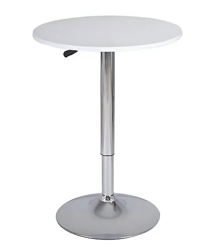 HomeRoots 24" Rounded Wood and Iron Bar Table