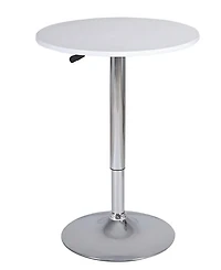HomeRoots 24" Rounded Wood and Iron Bar Table