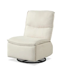 Slickblue 360degree(s) Rotating Rocking Chair with Cushioned Backrest for Home Lounge