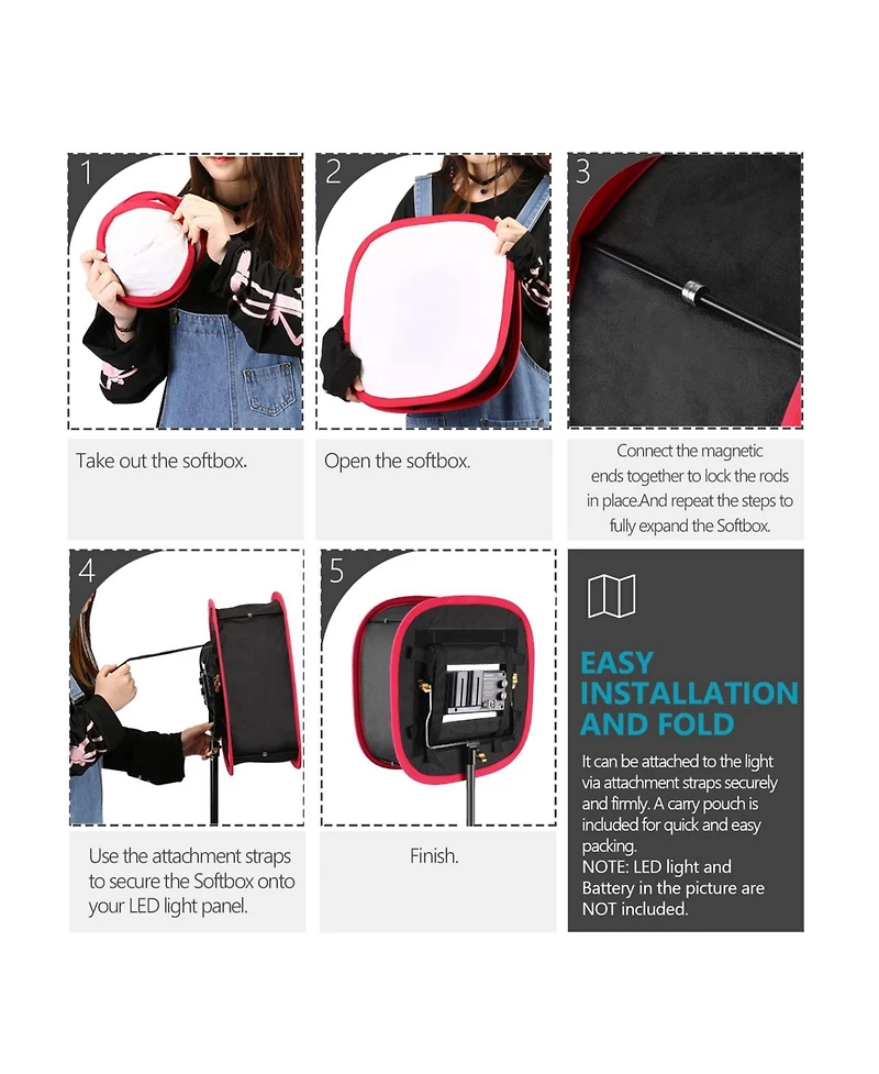 Neewer Photo Studio Light Box with 8.3 in, 530 Led for Neewer