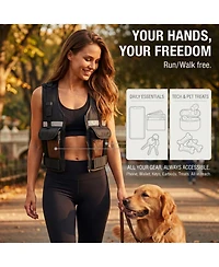 Aofar 2-16 Lbs Weighted Vest Adjustable Zip Reflective Pockets Fitness