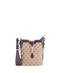 Pre-Owned Gucci Mini Bucket Bag Gg Canvas with Leather