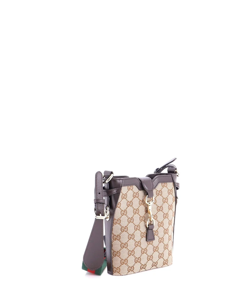 Pre-Owned Gucci Mini Bucket Bag Gg Canvas with Leather