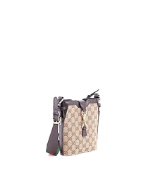 Pre-Owned Gucci Mini Bucket Bag Gg Canvas with Leather