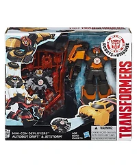 Transformers Drift and Jetstorm Weaponizer Warrior Class Robots in Disguise Rid