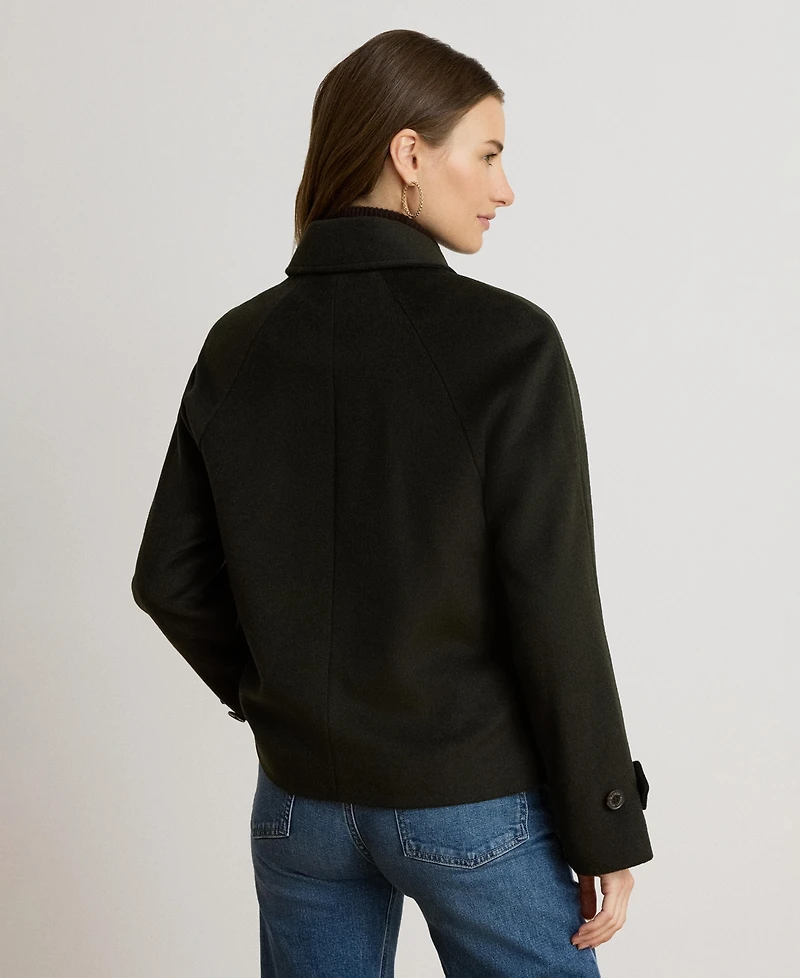 Lauren Ralph Women's Short Double Breasted Wool Coat